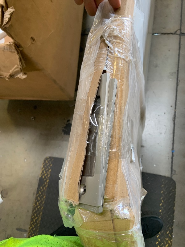 Photo 1 of JUBEST 42"x84" Flush Solid Core White Primed Concealed Sliding Hidden Barn Door with Soft Close Installation Hardware and Double Sided Pulls Included