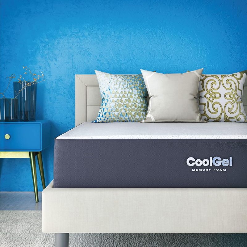 Photo 1 of COOL GEL 10 Inch King Mattress Memory Foam Medium Firm, King Size Memory Foam Mattress Cooling, Made in The USA, 10" Depth with Pressure Relief, CertiPUR-US Certified No Fiberglass, CoolGel Bed