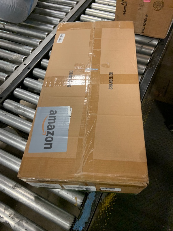 Photo 1 of 7PMBEANE Modern Linear Chandelier, Mid Century Gold Brass Sputnik Pendant Light with White Glass Lampshade,8 Lights Globe Rectangle Chandelier,for Dining Room Kitchen L31.4 xW10.6