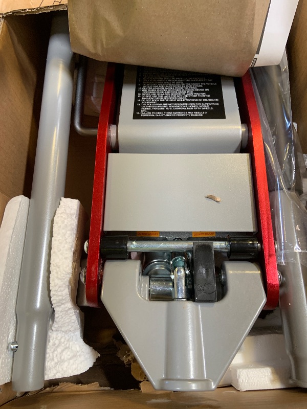 Photo 1 of Jack Boss 3 Ton Low Profile, Aluminum and Steel Racing Floor Jack with Dual Pistons Quick Lift Pump for Sport Utility Vehicle, Lifting Range 3-15/16" min to 18-5/16" max, Net Weight 58.5 lb, Red