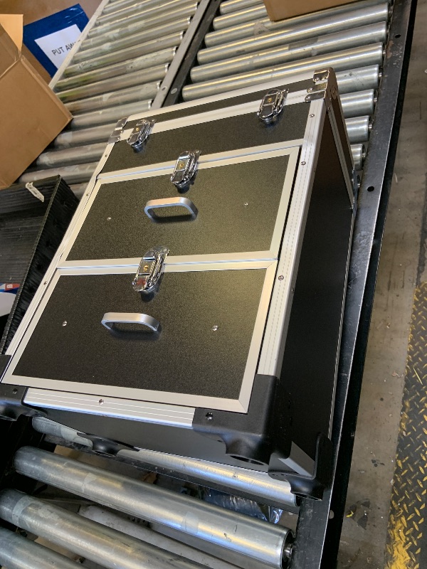 Photo 1 of Adazzo Professional Rolling Makeup Train Case with Drawers, Large Cosmetic Trolley with Locks, Cosmetics Storage Organizer Make up Case for Travel Makeup/Nail Art/Hair Styling, Matte Black