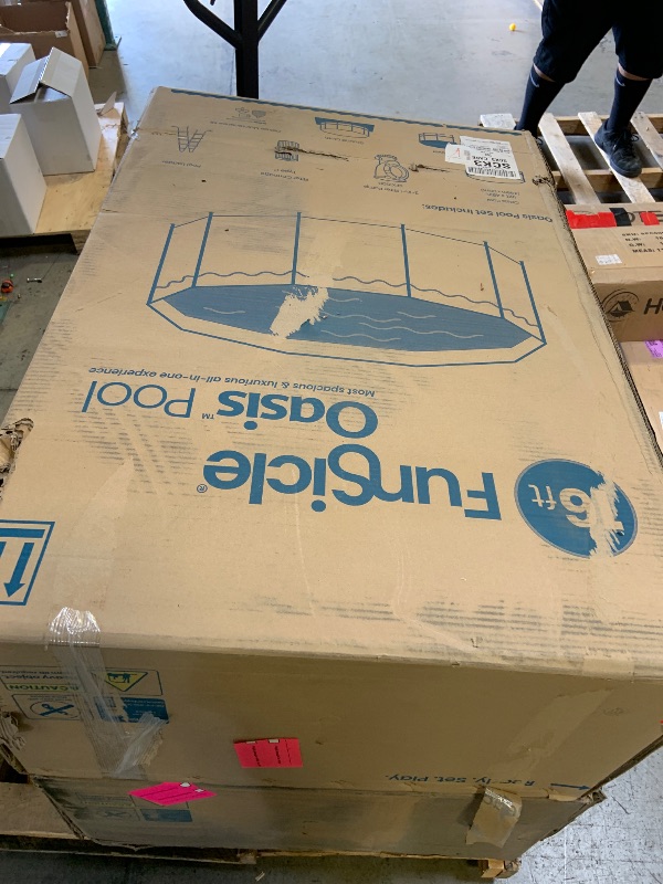 Photo 1 of Oasis Designer 16 ft. Round 48 in. Deep Metal Frame Above Ground Pool Set (factory sealed) 
