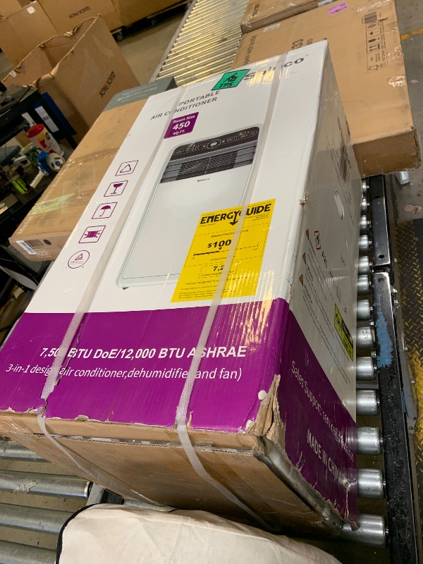 Photo 1 of Shinco 12,000 BTU Portable Air Conditioner, Portable AC Unit with Built-in Cool, Dehumidifier&Fan Modes for Room up to 450 sq.ft, with Remote Control, 24 Hour Timer, Installation Kit (factory sealed) 