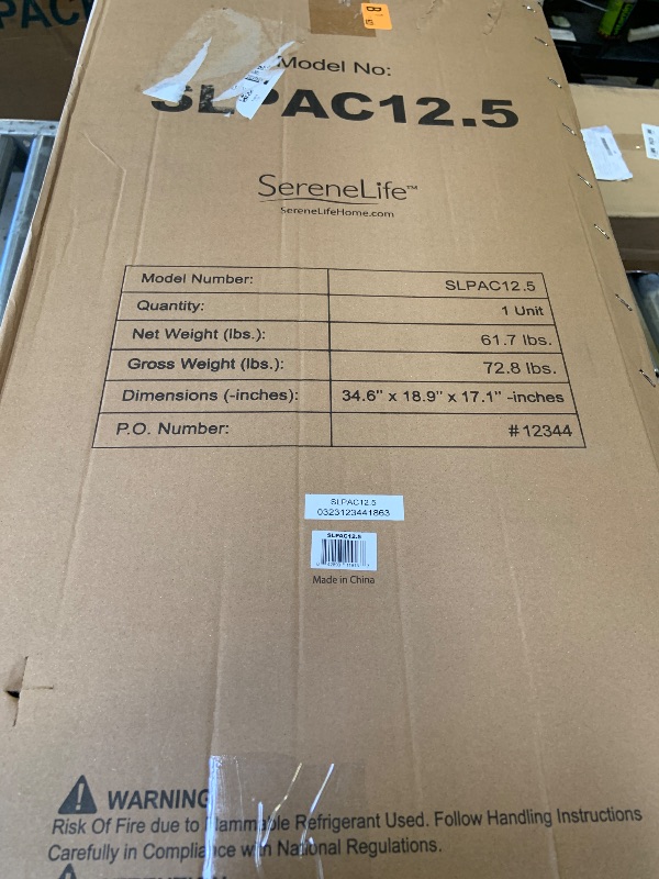 Photo 1 of SereneLife Small Air Conditioner Portable 12,000 BTU with Built-in Dehumidifier - Portable AC Unit for Rooms up to 550 sq ft - Remote Control, Window Mount Exhaust Kit (factory sealed) 