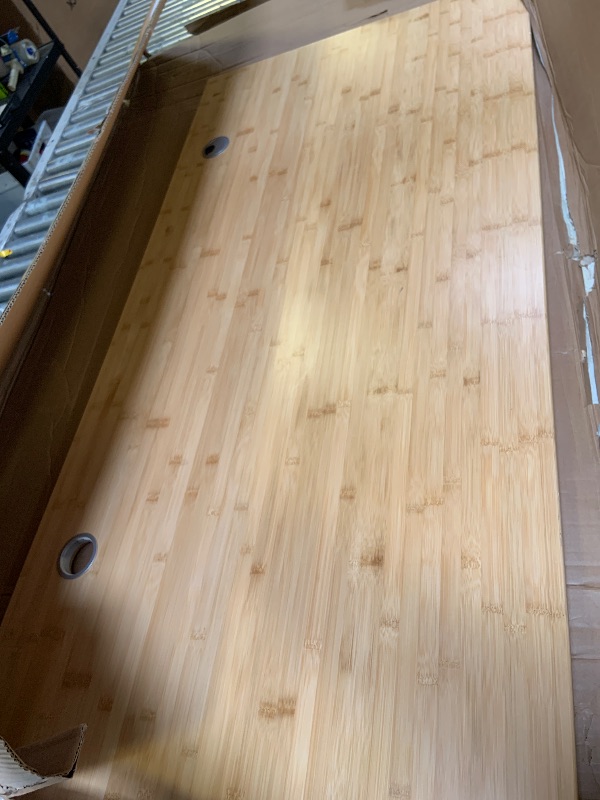 Photo 1 of Butcher Block Countertop Table Top - Unfinished Solid Wood Countertop, Unfinished Surface for DIY Washer Dryer Cutting Board Island Kitchen Countertop - 6ft L x 39" W, 1.5in Thick