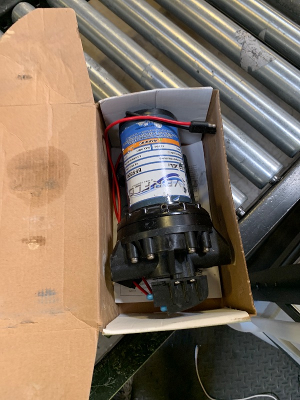Photo 1 of Everflo EF5500-BOX 5.5GPM 12V Diaphragm Pump-1/2 FNPT Connection, 5.5 GPM, Black