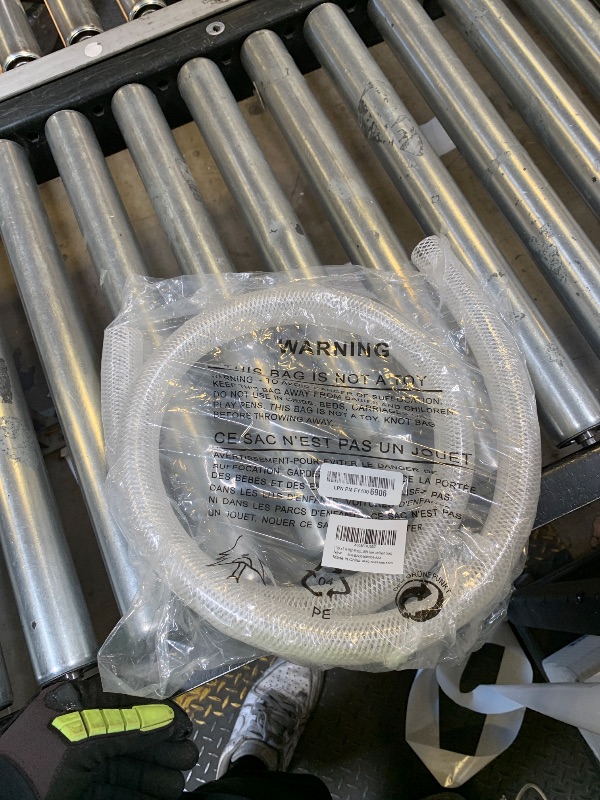 Photo 1 of 1" ID x 5 Ft High Pressure Braided Clear PVC Vinyl Tubing Flexible Vinyl Tube, Heavy Duty Reinforced Hose Tubing, BPA Free and Non Toxic