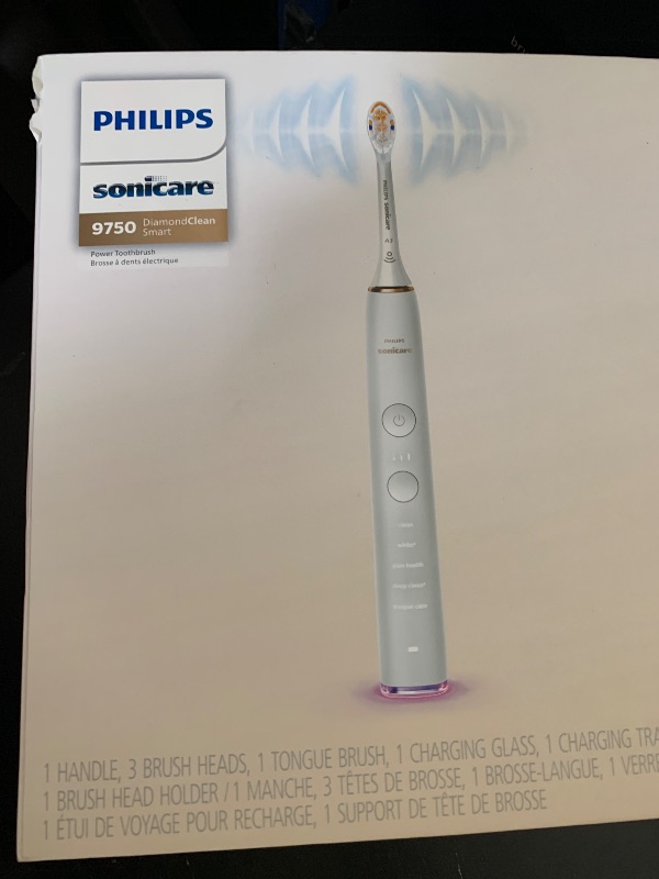 Photo 1 of Philips Sonicare DiamondClean Smart 9750 Electric Toothbrush, Sonic Toothbrush with App, Pressure Sensor, Brush Head Detection, 5 Brushing Modes and 3 Intensity Levels, Rosegold, HX9924/67