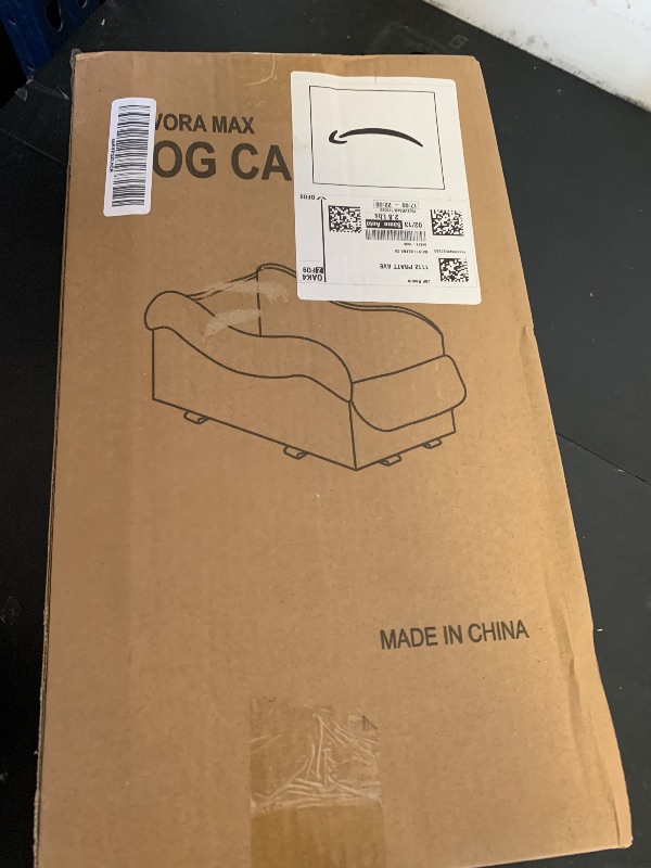 Photo 1 of Mavora Max Portable Small Dog Seat for Car, Luxury Center Console Dog Car Seat Booster with Safety Tethers, Anti-Collapse Pet Travel Carseat for SUV, Truck (Black/Grey)