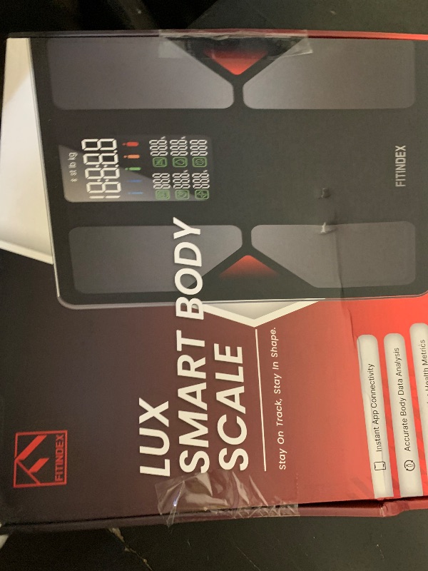 Photo 1 of FITINDEX Smart Scale with BMI, Body Fat, Muscle Mass, Scale for Body Weight and Fat Percentage, High Accurate Bluetooth Scale with Large Display, 13 Body Composition Analyzer Sync APP, 500lbs, 11.8"