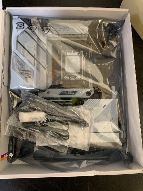 Photo 1 of ASUS ROG Strix B650-A Gaming WiFi AMD B650 AM5 Ryzen™ Desktop 9000 8000 & 7000 ATX motherboard, 12 + 2 power stages, DDR5, 3x M.2 slot, PCIe® 4.0, 2.5G LAN, WiFi 6E, USB 3.2 Gen 2x2 Type-C®, Aura Sync