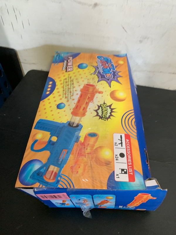 Photo 1 of KKONES Shooting Game Toy for Boys - 2 Player Toy Foam Blaster Air Guns, 24 Foam Bullet Balls Popper & Standing Shooting Target, Birthday Gifts for Age 3 4 5 6 7 8 9 10-12 Years Old Kids, Girls