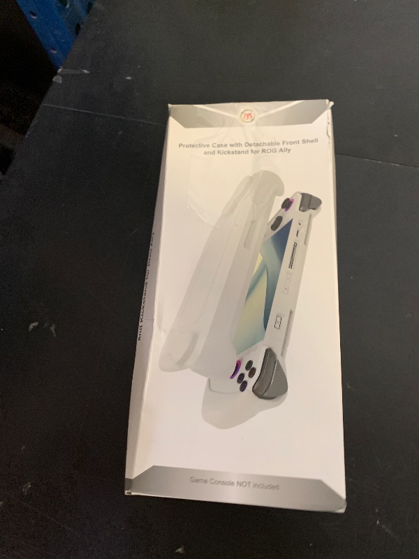 Photo 1 of EJGAME Upgraded Ultra Slim TPU Protective Case with Front Cover Compatible with ASUS ROG Ally, Shock-Absorption, Non-Slip and Anti-Scratch Design Cover Protector (White)