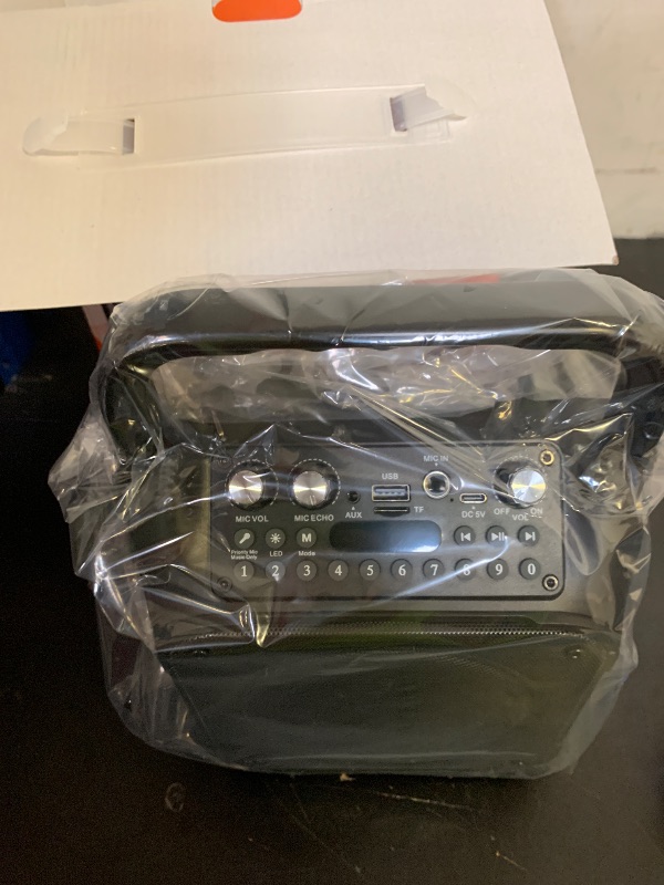 Photo 1 of Karaoke Machine, Portable Bluetooth Speaker with 2 Wireless Microphones for Adults & Kids with Lights, Karaoke Microphone with PA System Supports USB/TF/REC/FM/AUX for Home Party Home System Packages