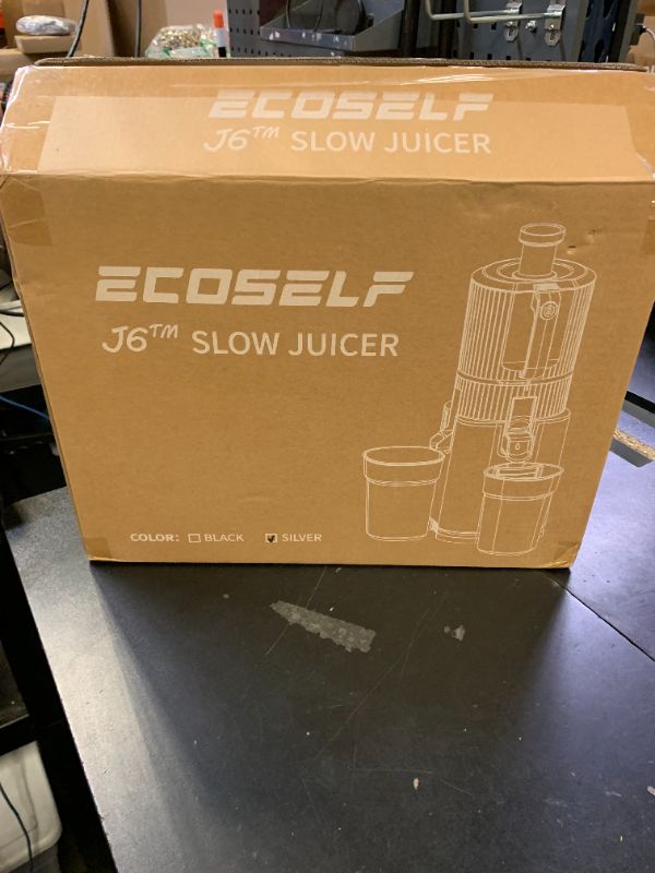 Photo 1 of ECOSELF Juicer Machines with 3 Filters (For Juice/Sorbet/Nut Milk), Slow Masticating Juicer With 6.0" Wide Mouth Hopper for Vegetables & Fruits, Self Feeding, Juicer for Family Party, With Brush