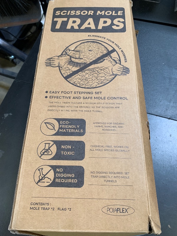 Photo 1 of Mole Trap Scissor 2 Pack, Upgraded Mole Traps for Lawns That Kill Best, Galvanized Steel Mole Killer, Easy Step Setup