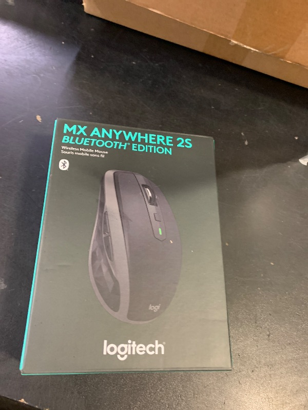 Photo 1 of Logitech MX Anywhere 2S Bluetooth Edition Compact Wireless Mouse, No USB Receiver - Use On Any Surface, Hyper-Fast Scrolling, Rechargeable, Control Up to 3 Apple Mac and Windows Computers and Laptops
