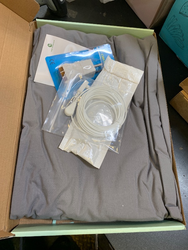 Photo 1 of Grounding Sheets Queen 25% Silver Fiber 75% Organic Cotton with Outlet Tester and Test Pen, Grounded Fitted Sheet Kit Earth Connected Bedding (Gray, Queen)