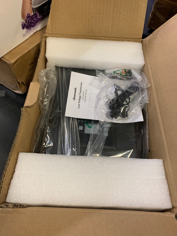 Photo 1 of DEWENWILS 300W Low Voltage Landscape Transformer, 3 Independent Control Outputs, 120V AC to 12V/14V AC, Weatherproof Landscape Lighting Transformer with Timer & Photocell Sensor, ETL Listed