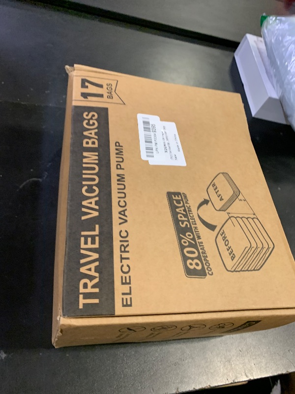 Photo 1 of (17PACK) Travel Vacuum Bags with USB Pump-Portable Vacuum Packing Seal for for Travel & Home, Vacuum Compression Packing Seal Bags for Clothes, Bedding & Seasonal Storage