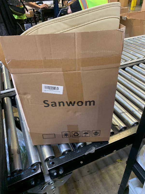 Photo 1 of Sanwom Front Car Seat Covers - Leather Seat Covers with Storage Pocket and Two Belt Pads, Anti-Slip Waterproof Universal Seat Covers for Cars Fit Cars Trucks SUV(Beige,2 Pack)