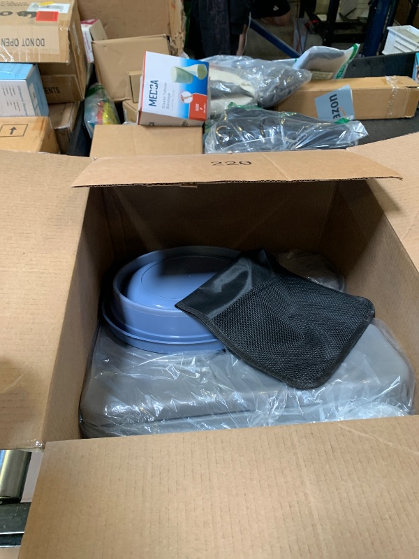 Photo 1 of HOMEAL Seat Riser for Seniors with Bucket, Adjustable Raised Toilet Seat with Handles, Supports 450LBS, Heavy-Duty 3in1 Bedside Commode Chair for Any Toilet, Shower & Bedside (Grey, with Bucket)