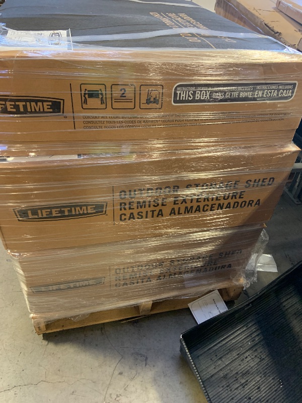 Photo 1 of Lifetime 60138 Outdoor Storage Shed, Desert Sand, 15 x 8 Feet MULTIPLE BOX SET 3 PIECE FACTORY SEALED