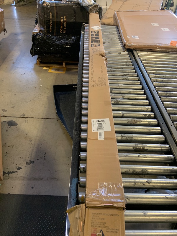 Photo 1 of 100 Inch Motorized Projector Screen - 16:9 HD Electric Movie Screen with Remote Control, Wall/Ceiling Mounted for Home Theater, Office, Wrinkle-Free Projection Screen for Indoor Use (White)
