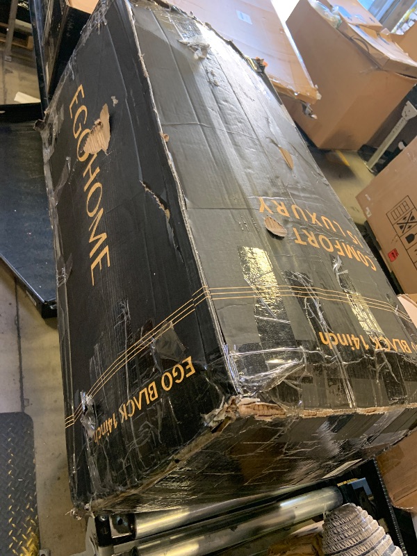 Photo 1 of MLILY EGOHOME 14 Inch Queen Memory Foam Mattress for Back Pain, Cooling Copper Gel Bed in a Box, Foam Made in USA, CertiPUR-US Certified, Therapeutic Medium Firm, 60x80x14 Black