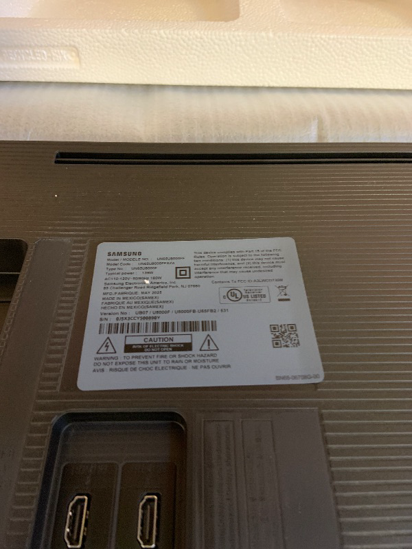 Photo 1 of Samsung 65-Inch Class Crystal UHD U8000F 4K Smart TV (2025 Model) Endless Free Content, Crystal Processor 4K, MetalStream Design, Knox Security, Alexa Built-in