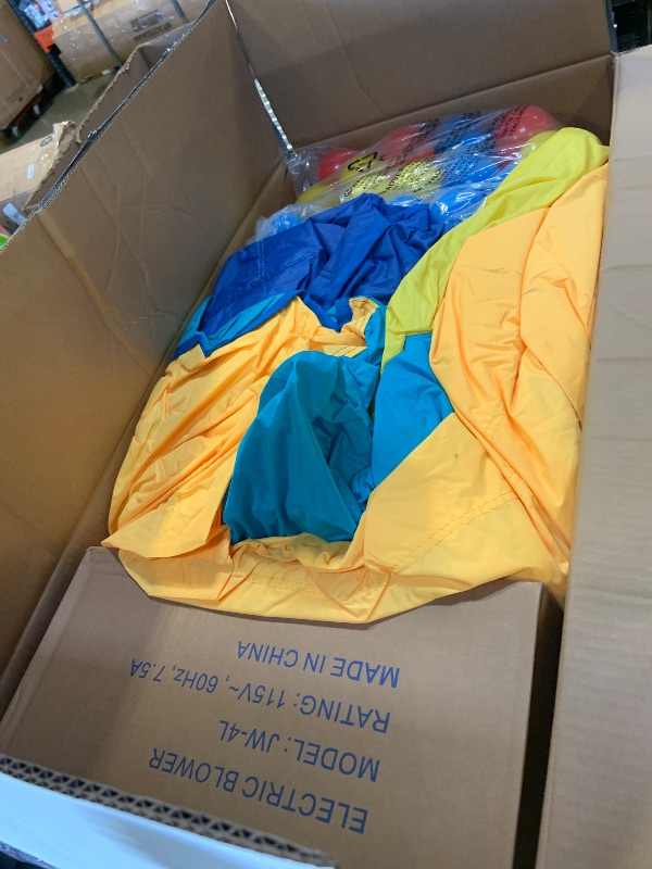 Photo 1 of Bounceland Medieval Bounce Castle Bounce House with Slide & Ball Pit, Basketball Hoop and Ball Toss Game Included, Long Fun Slide, Obstacle Courts, Comes with UL Certified Blower Fun Party