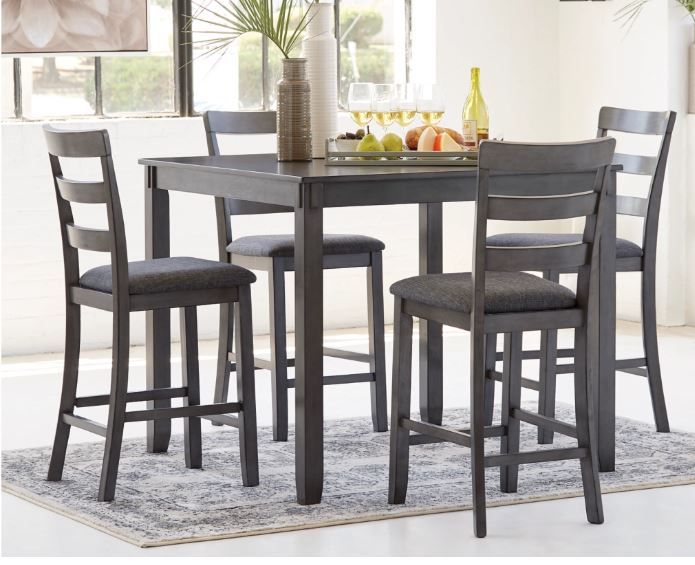 Photo 1 of Bridson Counter Height Dining Table and 4 Bar Stools
