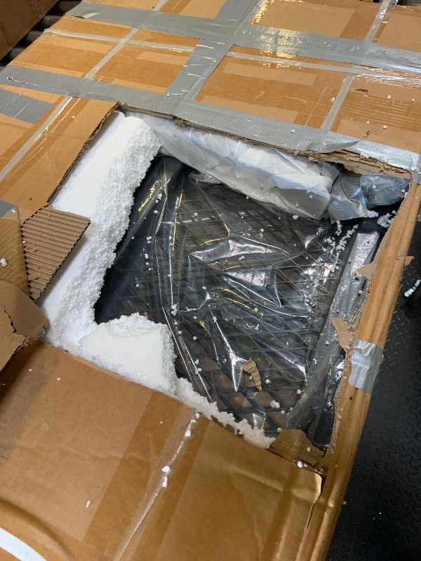 Photo 1 of ECOTRIC 46.2 X 26.8 X 38.7 Inch Hitch Cargo Carrier W/Ramp Foldable 500 Lbs Trailer Hitch Mount Steel Wheelchair Carrier Mobility Scooter Ramp 2" Hitch Receiver for Snow Blower SUV Truck Van Car