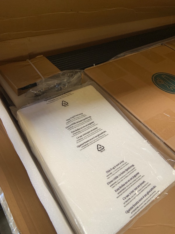 Photo 1 of Zinus Billie Platform Bed Frame, Four Underbed Storage Drawers, Height Adjustable Headboard, Upholstered Style, Queen