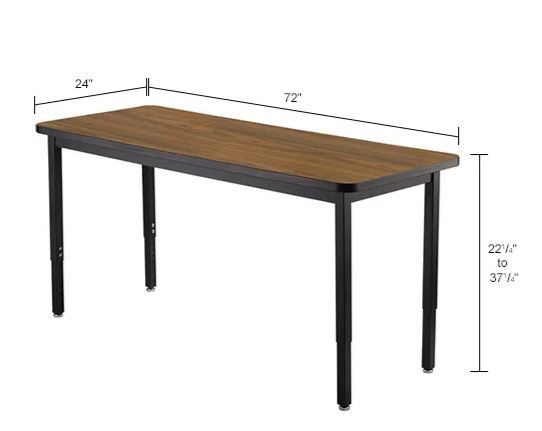 Photo 1 of Interion® Utility Table - 72 x 24 - Walnut
