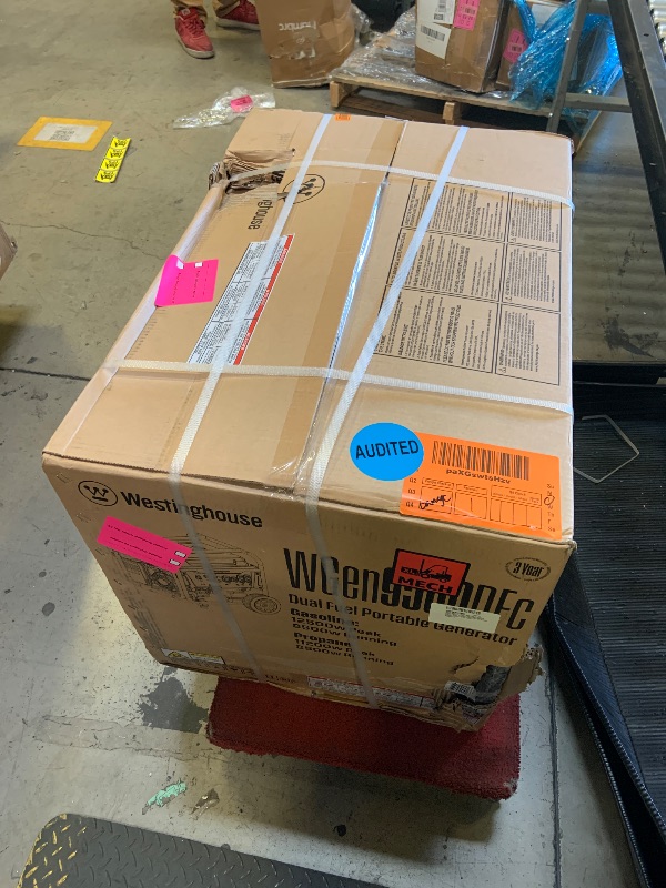 Photo 1 of Westinghouse 12500 Peak Watt Dual Fuel Home Backup Portable Generator, Remote Electric Start, Transfer Switch Ready, Gas and Propane Powered, CO Sensor (FACTORY SEALED AND UNTESTED FOR FUNCTIONALITY) 