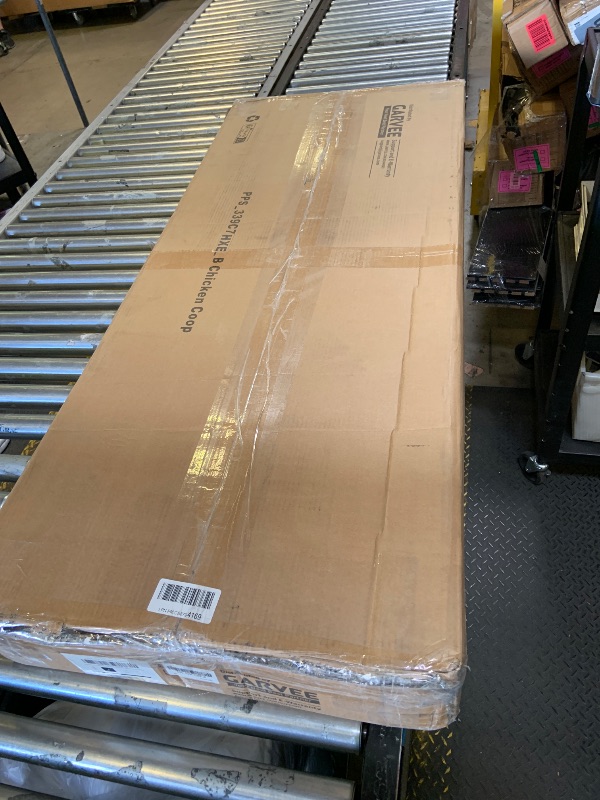 Photo 1 of **INCOMPLETE** GarveeHome Chicken Coop Large Hen House for 4-6 Chickens Wooden Poultry Cage with Run, Ramp, Nesting Box, Wire Fence, Waterproof Asphalt Roof (80" x 35" x 54") Grey