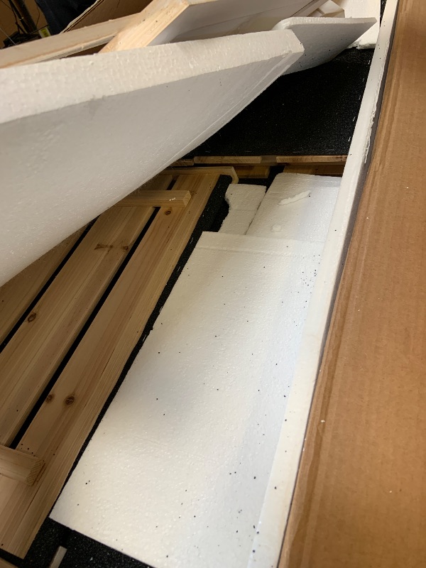 Photo 1 of **INCOMPLETE** GarveeHome Chicken Coop Large Hen House for 4-6 Chickens Wooden Poultry Cage with Run, Ramp, Nesting Box, Wire Fence, Waterproof Asphalt Roof (80" x 35" x 54") Grey