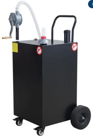 Photo 1 of Garvee 50 Gallon Portable Gas Caddy Gasoline Diesel Can Hand Siphon Pump With Rolling Flat-Free Solid Rubber Wheels for Boat, Atv, Car, Motorcycle
