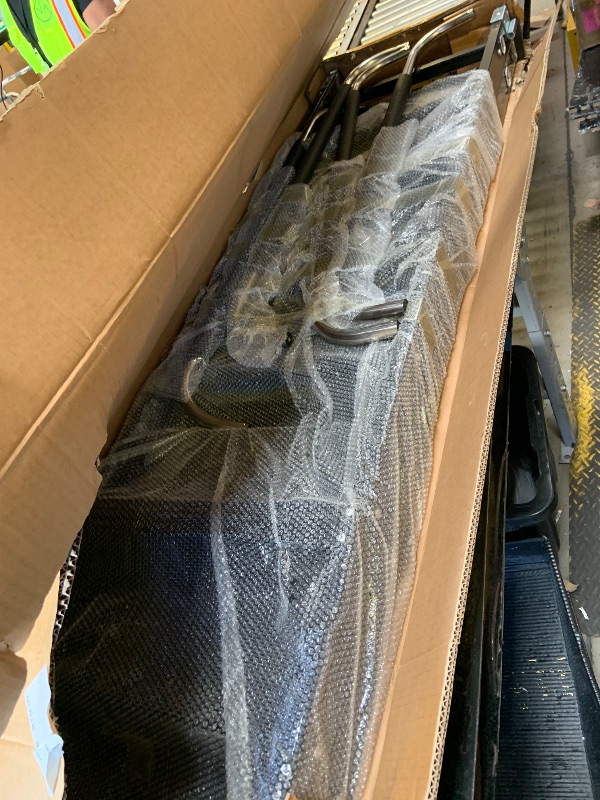 Photo 1 of Foldable Aluminum Loft Stairs Ladder, 12 Step Folding Bunk Bed Ladders with Handrails, Portable Anti-Slip Egress Attic Ladder, Floor-Mounted Metal Roof Access Step Ladders for Dorm RV Home Attic Stair