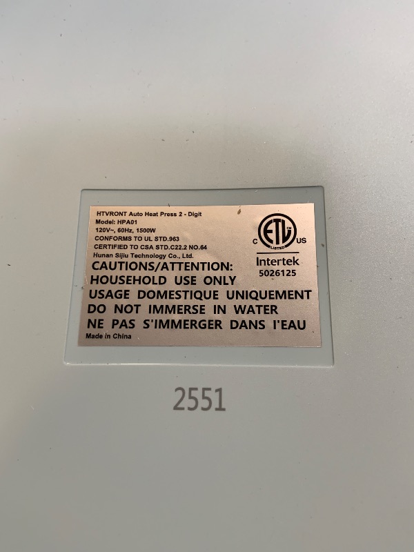 Photo 1 of HTVRONT Auto Heat Press 2 - Heat Press Machine for T Shirts with Adjustable Pressure & Higher Heating Height, Heats Up Fast & Evenly Heat Press 15x15 for HTV, Sublimation, Heat Transfer Projects