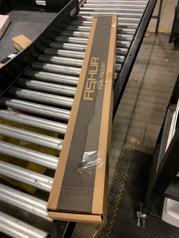 Photo 1 of ASHUR Feather Flag Pole Kit, 15ft Tall 2Pack 100% Fiberglass for 12ft Feather Flags, for Outdoor Business Advertising Custom Banner, with Heavy Duty Ground Spikes Swooper Pole kit