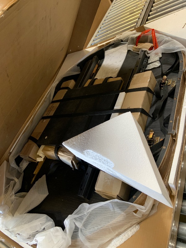 Photo 1 of Merax Farmhouse Expandable Round Dining Table, 42 to 56 Inch Vintage Solid Wood Kitchen Table with Removable Oval Leaf, Retro Distressed Finish for Dining Room, Seats 6, Natural