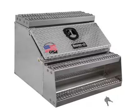 Photo 1 of 24 in. x 28 in. x30 in. Heavy Duty Diamond Tread Aluminum Step Box
