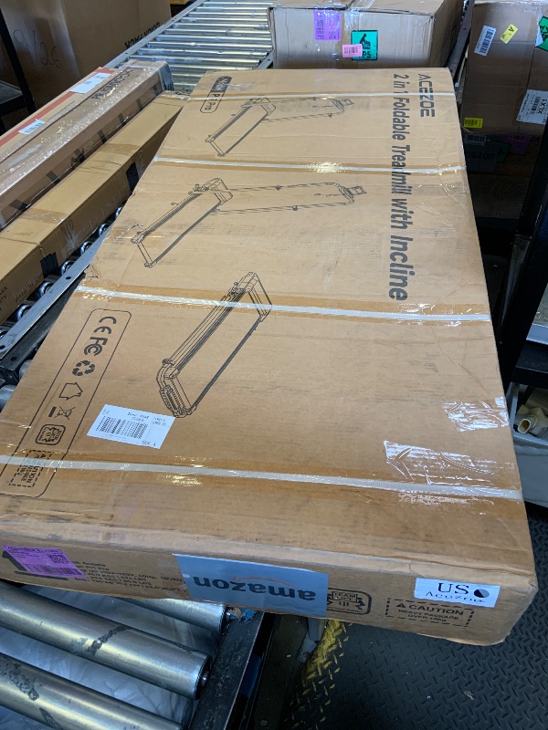 Photo 1 of Acezoe Walking Pad with 12% Incline & Height-Adjustable Handlebar, 5-in-1 Foldable Treadmill for Home & Office, Portable Under Desk Treadmill with LED Display & App Control