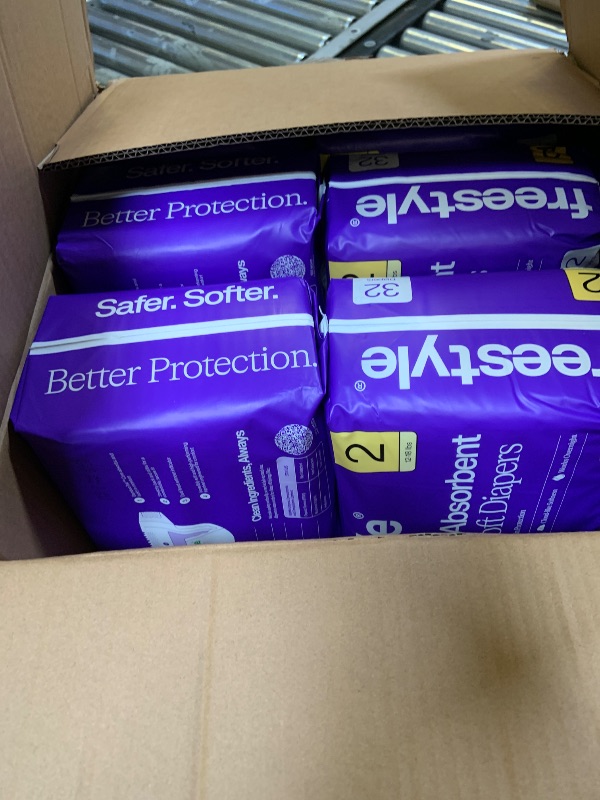 Photo 1 of Freestyle BambooTek Diapers – (Size 2) Hyper Absorbent & Non-Toxic – Disposable Diapers for Sensitive Skin – Ultra Soft Diapers (12-18 lbs) – 168 Count