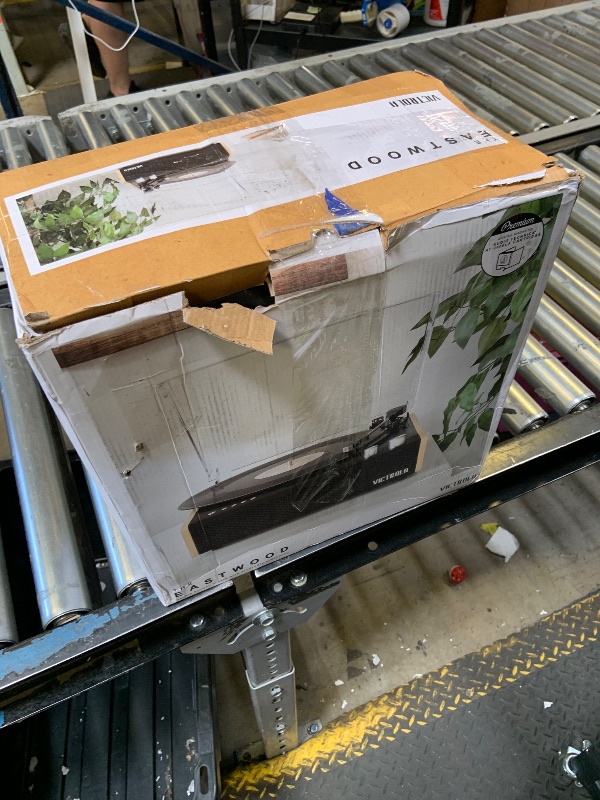 Photo 1 of Victrola Eastwood – Bluetooth Record Player – 3-Speed Turntable, Premium MM Cartridge, Vinyl Stream for Wireless Streaming, Removable Dust Cover, Built-in Speakers (Bamboo)