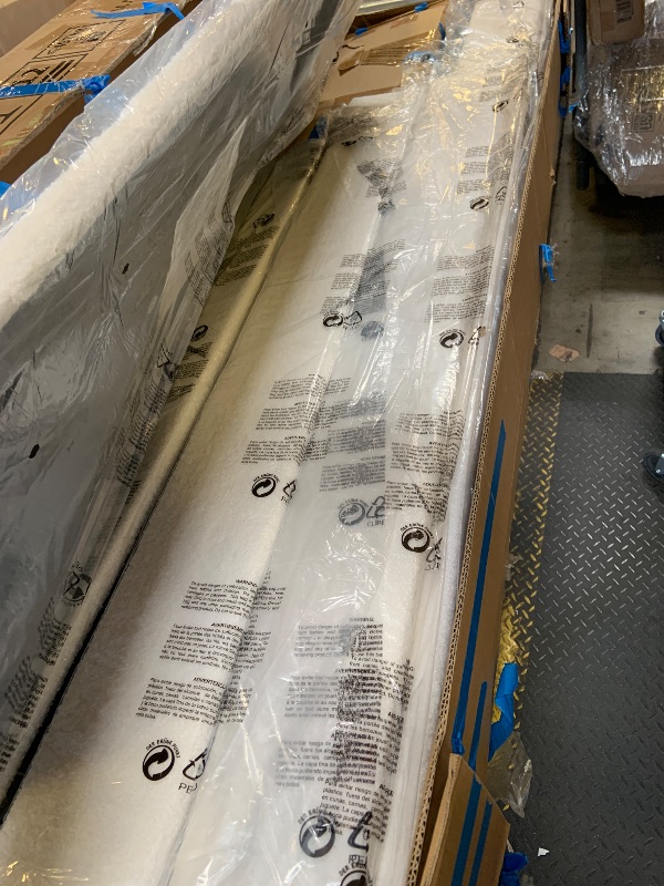 Photo 1 of YITAHOME Queen Size Floating Bed Frame with RGB LED Lights, Bookcase Storage Headboard Beds with Charging Station, Upholstered Platform with Heavy Duty Wood Slat, No Box Spring Needed, Beige