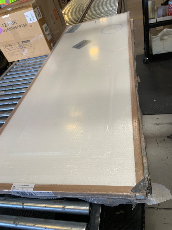 Photo 1 of BARNSMITH 30x80 in Raised 2-Panel Square Top Smooth White Primed Molded Door Slab, Paintable Hollow Core Interior Door Panel, for Swing, Pocket, Sliding Door, Durable and Lightweight