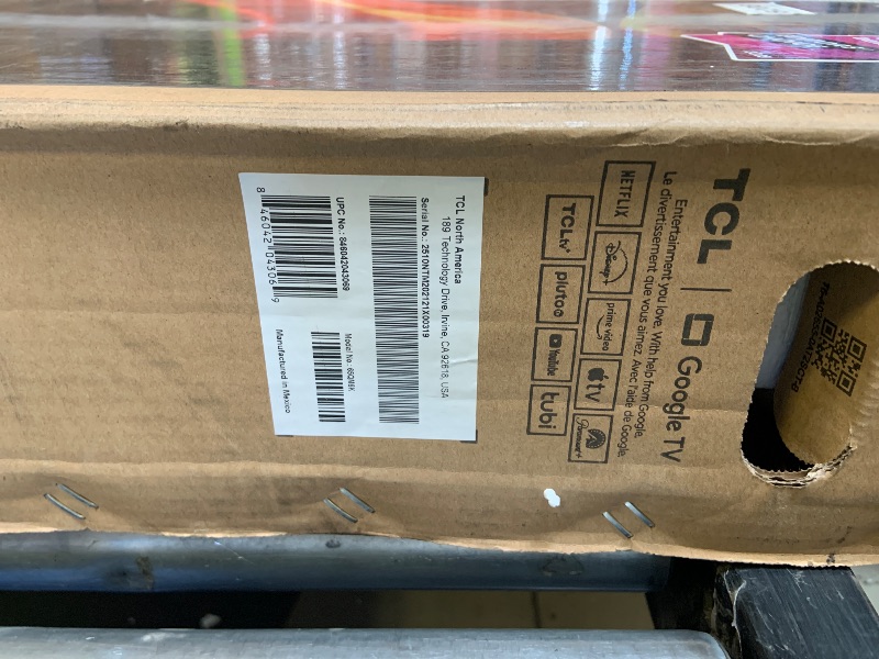 Photo 1 of TCL 65 Inch Class QM6K Series | Mini LED QLED 4K HDR | 65QM6K, 2025 Model | 120HZ-144HZ High Brightness Smart Google TV Dolby Atmos Onkyo Audio | Voice Remote Alexa Gaming Streaming Television (factory sealed) 